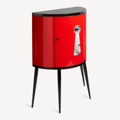 Fornasetti Console Di Archiviazione^Consolle Serratura Bianco/Nero/Rosso