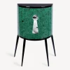 Fornasetti Console Di Archiviazione^Consolle Serratura Su Malachite Verde/Bianco/Nero