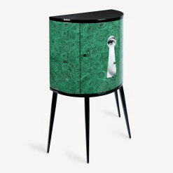 Fornasetti Console Di Archiviazione^Consolle Serratura Su Malachite Verde/Bianco/Nero