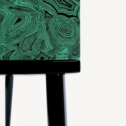 Fornasetti Console Di Archiviazione^Consolle Serratura Su Malachite Verde/Bianco/Nero