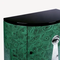 Fornasetti Console Di Archiviazione^Consolle Serratura Su Malachite Verde/Bianco/Nero