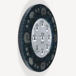Fornasetti Specchi Di Design^Cornice Con Specchio Bubbles Giro Di Conchiglie Argento/Blu