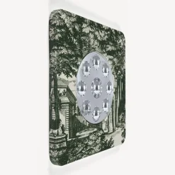 Fornasetti Specchi Di Design^Cornice Con Specchio Bubbles Giardino Settecentesco Verde/Avorio