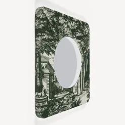 Fornasetti Specchi Di Design^Cornice Con Specchio Convesso Giardino Settecentesco Verde/Avorio