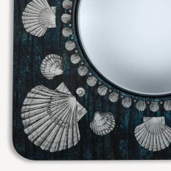 Fornasetti Specchi Di Design^Cornice Con Specchio Convesso Giro Di Conchiglie Argento/Blu