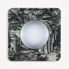 Fornasetti Specchi Di Design^Cornice Con Specchio Convesso Giardino Settecentesco Blu/Avorio