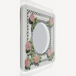 Fornasetti Specchi Di Design^Cornice Con Specchio Convesso Musciarabia Multicolore