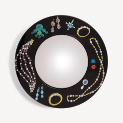 Fornasetti Specchi Di Design^Cornice Con Specchio Convesso Gioielli Multicolore