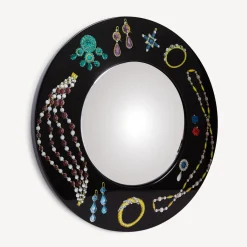 Fornasetti Specchi Di Design^Cornice Con Specchio Convesso Gioielli Multicolore