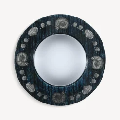 Fornasetti Specchi Di Design^Cornice Con Specchio Convesso Giro Di Conchiglie Argento/Blu