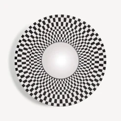Fornasetti Specchi Di Design^Cornice Con Specchio Convesso Egocentrismo Bianco Nero