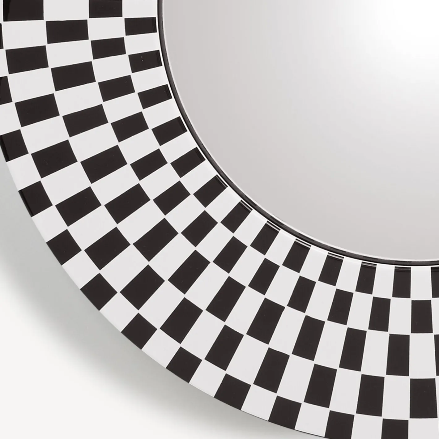 Fornasetti Specchi Di Design^Cornice Con Specchio Convesso Egocentrismo Bianco Nero