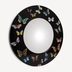 Fornasetti Specchi Di Design^Cornice Con Specchio Convesso Farfalle Multicolore