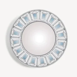 Fornasetti Specchi Di Design^Cornice Con Specchio Convesso Architettura Celeste Bianco/Nero/Blu