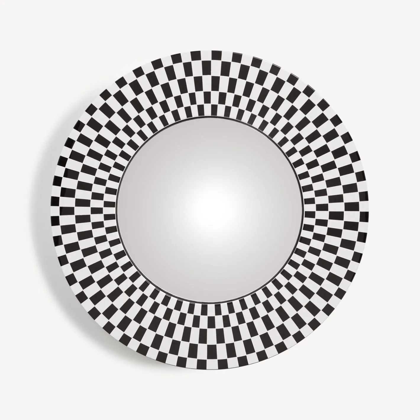 Fornasetti Specchi Di Design^Cornice Con Specchio Convesso Egocentrismo Bianco Nero