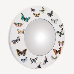 Fornasetti Specchi Di Design^Cornice Con Specchio Convesso Farfalle Multicolore
