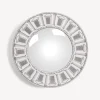 Fornasetti Specchi Di Design^Cornice Con Specchio Convesso Architettura Bianco Nero