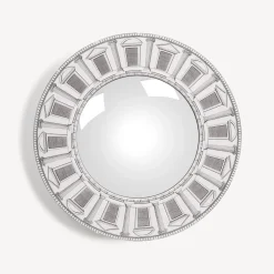 Fornasetti Specchi Di Design^Cornice Con Specchio Convesso Architettura Bianco Nero