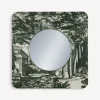 Fornasetti Specchi Di Design^Cornice Con Specchio Piano Giardino Settecentesco Verde/Avorio