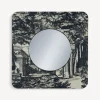Fornasetti Specchi Di Design^Cornice Con Specchio Piano Giardino Settecentesco Blu/Avorio