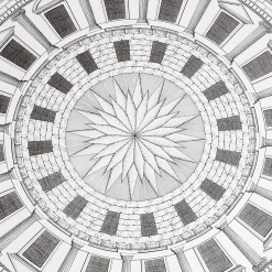 Fornasetti Tabelle^Cortile Del Piano D'Appoggio Bianco Nero