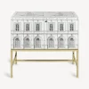 Fornasetti Armadietti^Credenza Rialzata Architettura Bianco Nero