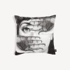Fornasetti Cuscini^Cuscino Abbaglio Bianco Nero