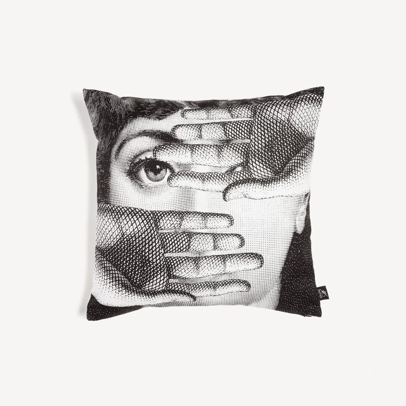 Fornasetti Cuscini^Cuscino Abbaglio Bianco Nero