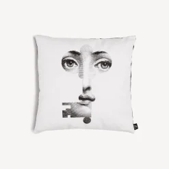 Fornasetti Cuscini^Cuscino Chiave E Serratura Bianco Nero