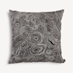 Fornasetti Cuscini^Cuscino Da Esterno Malachite Bianco Nero