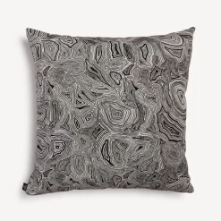 Fornasetti Cuscini^Cuscino Da Esterno Malachite Bianco Nero