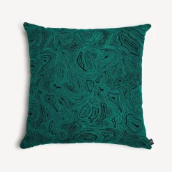 Fornasetti Cuscini^Cuscino Da Esterno Malachite Verde/Nero