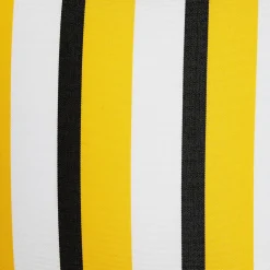 Fornasetti Cuscini^Cuscino Da Esterno Rigato Giallo/Bianco/Nero