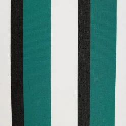 Fornasetti Cuscini^Cuscino Da Esterno Rigato Verde/Bianco/Nero