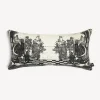 Fornasetti Cuscini^Cuscino In Cashmere Giardino Settecentesco Avorio/Nero
