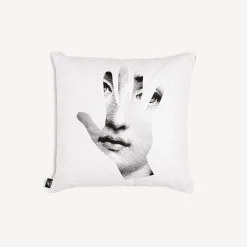 Fornasetti Cuscini^Cuscino Mano Bianco Nero