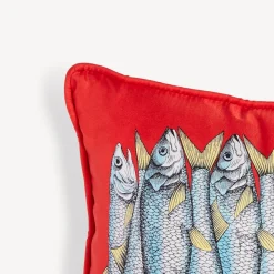 Fornasetti Cuscini^Cuscino Sardina Multicolore
