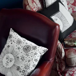 Fornasetti Cuscini^Cuscino Solamente Bianco Nero