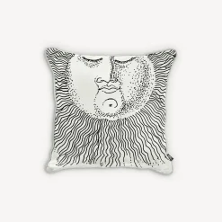Fornasetti Cuscini^Cuscino Solingo Bianco Nero