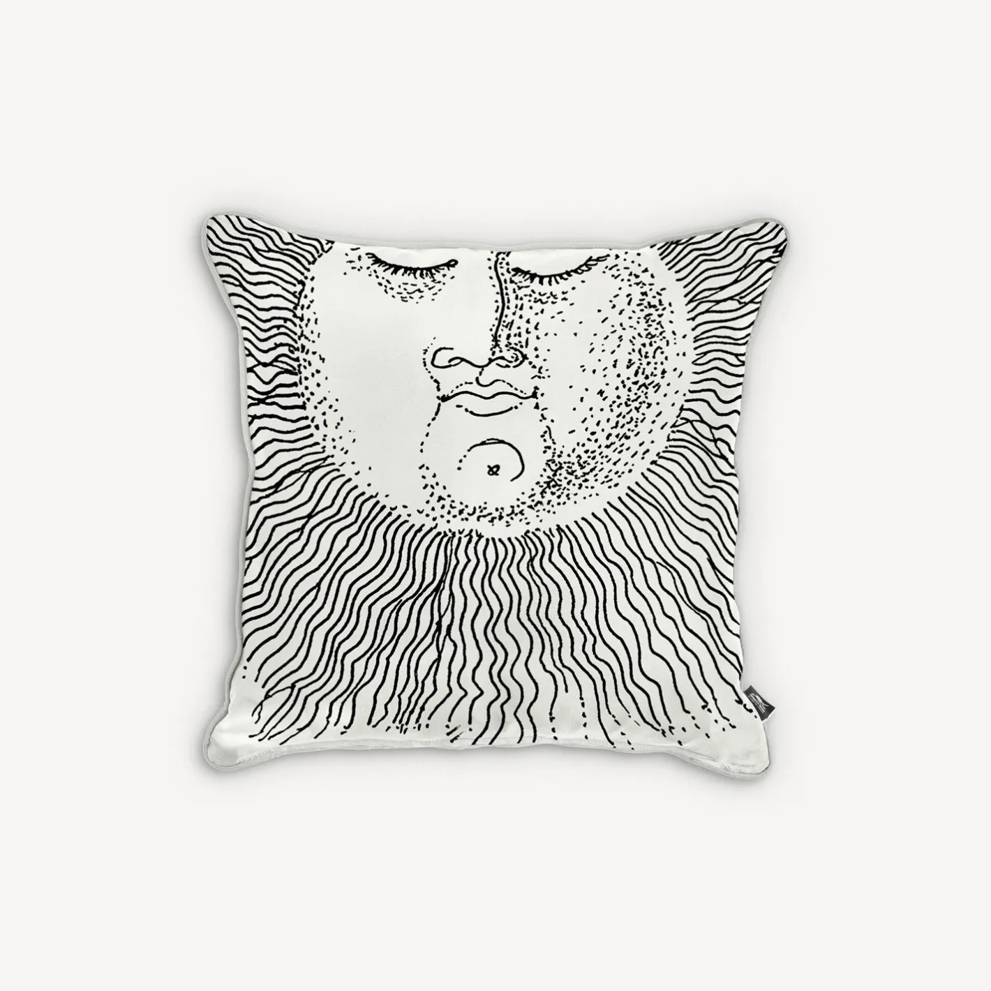 Fornasetti Cuscini^Cuscino Solingo Bianco Nero