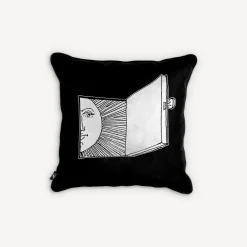 Fornasetti Cuscini^Cuscino Solingo Bianco Nero