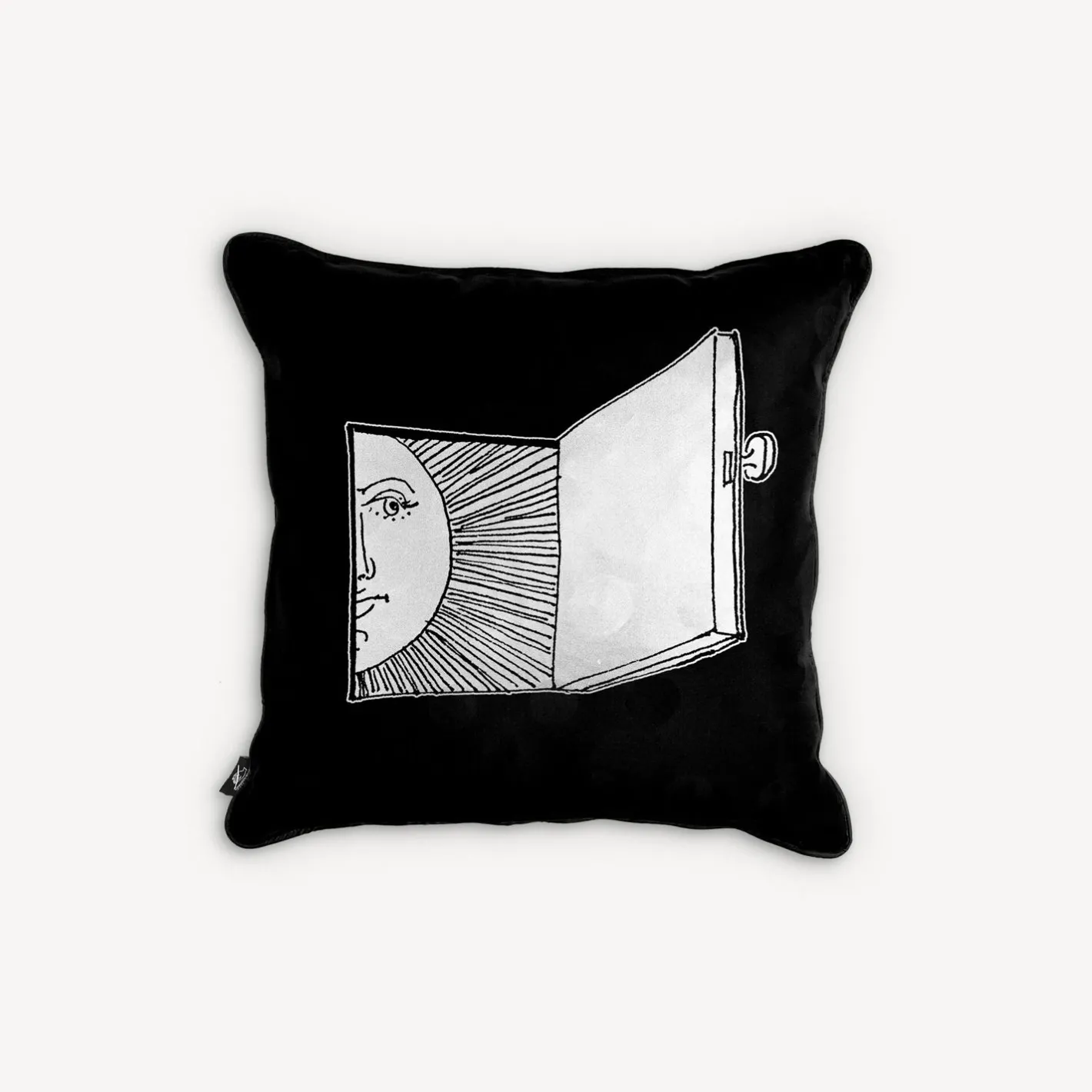 Fornasetti Cuscini^Cuscino Solingo Bianco Nero