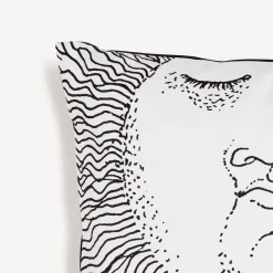 Fornasetti Cuscini^Cuscino Solingo Bianco Nero