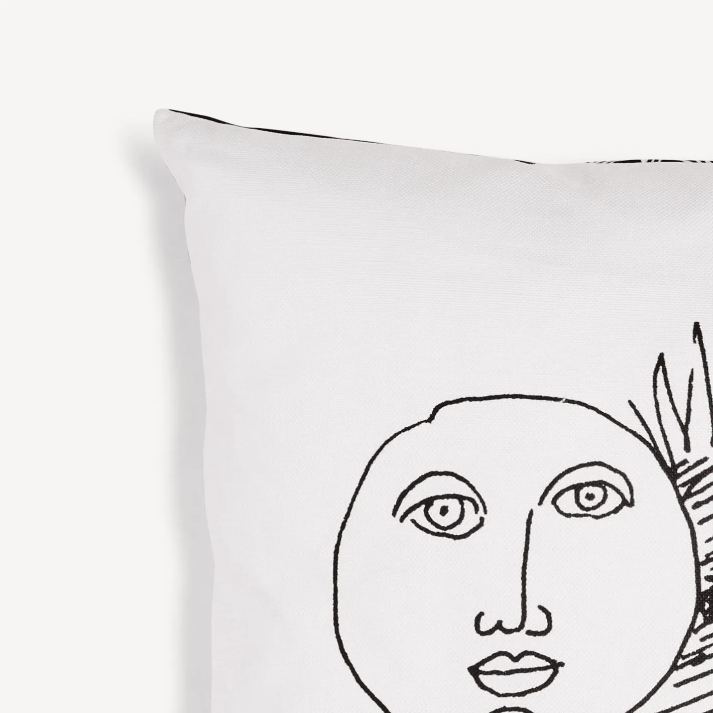 Fornasetti Cuscini^Cuscino Solitudine Bianco Nero