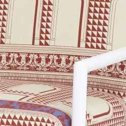 Fornasetti Salotti^Divano Da Esterno Facciata Quattrocentesca Ruggine/Ecru/Bianco