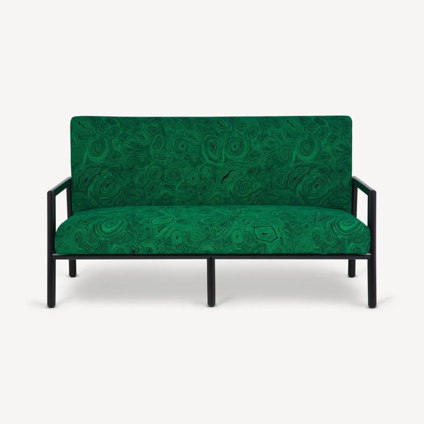 Fornasetti Salotti^Divano Da Esterno Malachite Verde/Nero