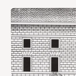 Fornasetti Fermalibri^Fermalibri Architettura Bianco Nero