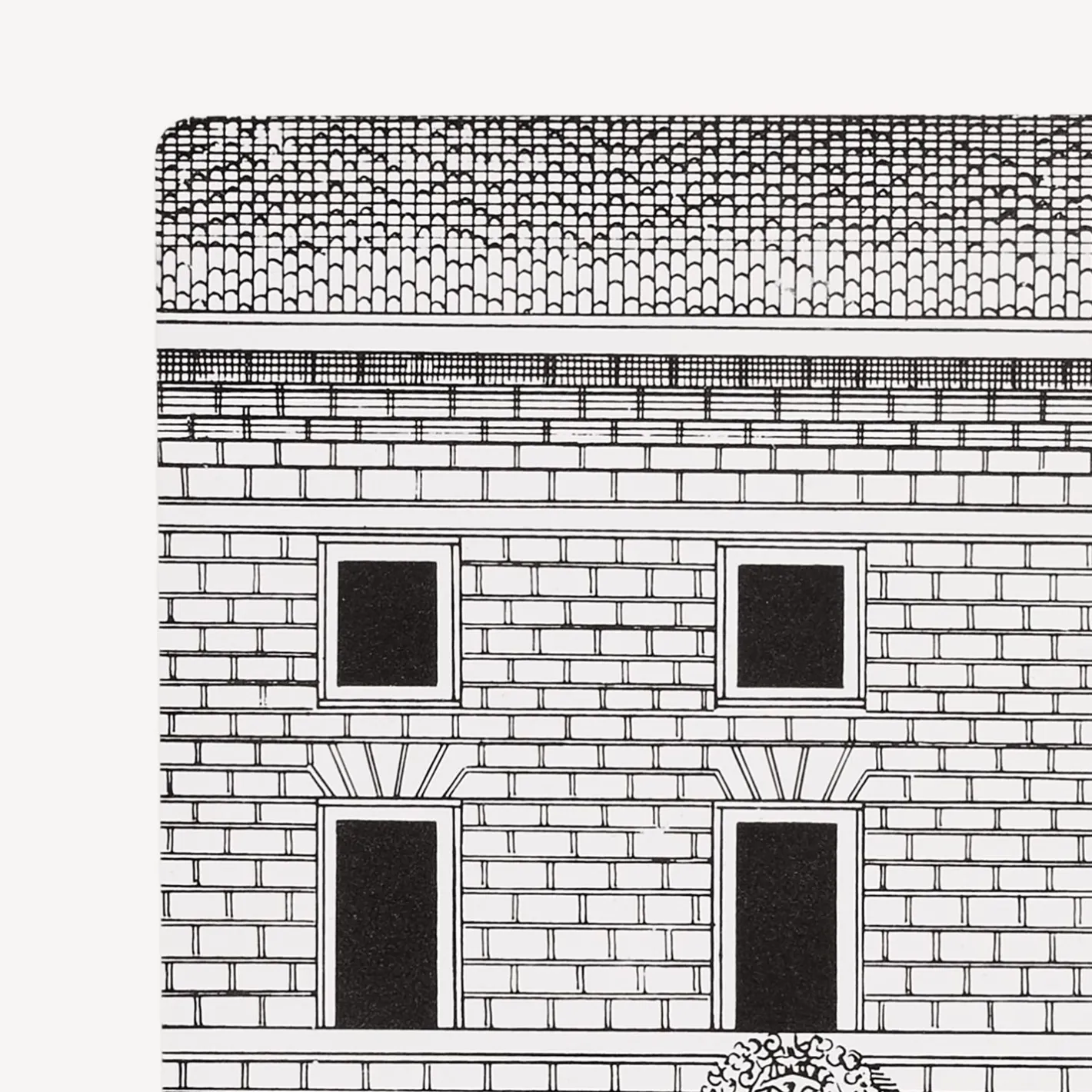 Fornasetti Fermalibri^Fermalibri Architettura Bianco Nero