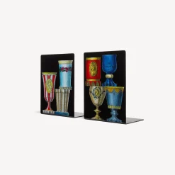 Fornasetti Fermalibri^Fermalibri Bicchieri Di Boemia Multicolore