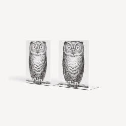 Fornasetti Fermalibri^Fermalibri Civetta Bianco Nero